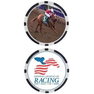GUN RUNNER - HORSE RACING HALL OF FAME - RACE HORSE - POKER CHIP - Picture 1 of 2