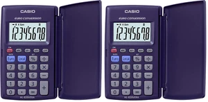2 x Casio, HL-820VERA, Portable Pocket Calculator, 8 Digit Display with Cover - Picture 1 of 10