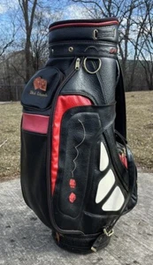 WILD CARD GOLF black faux leather Staff golf bag Embroidered cards dice gb301 - Picture 1 of 17
