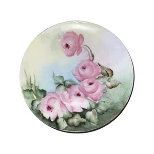 Plato de ensalada de cena de 8,5" pintado a mano de rosa Sevres Bavaria - Imagen 1 de 3