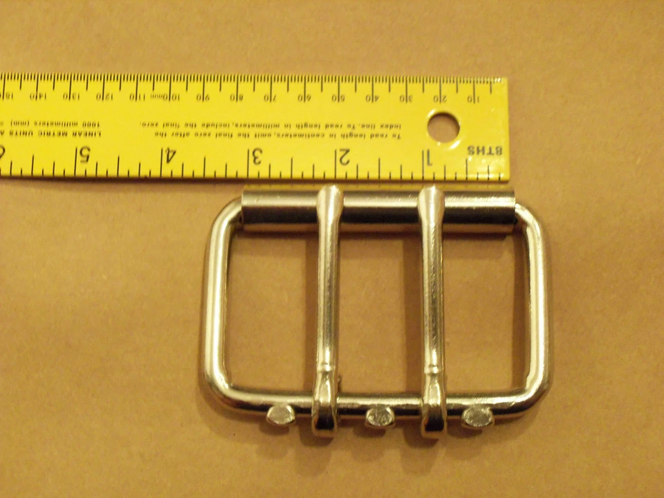 Hebilla de rodillo de alta resistencia enchapada en níquel/acero de 3" (paquete de 10) Foto 1 de 1