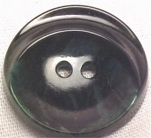 6 Vintage Buttons Black & Green Marbelized Plastic Art Deco Coat Jacket #7 - Picture 1 of 3