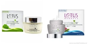 Lotus Herbals Whiteglow Skin Whitening & Brightening Creme Day / Night 60g Each - Picture 1 of 8