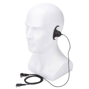 D Shape Soft Ear Hook Earpiece 2 Pin PTT with Mic Headset for BaoFeng UV-5R 888S - Zdjęcie 1 z 4