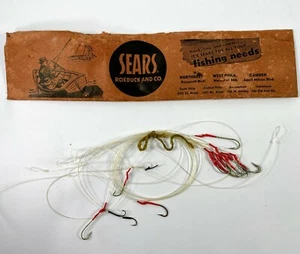 Vintage Sear Roebuck Fishing Tackle Hooks Ephermera Advertising - Picture 1 of 3