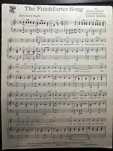 Partituras coleccionables F 1951 HotDogianna The Frankfurter Song - Imagen 1 de 1