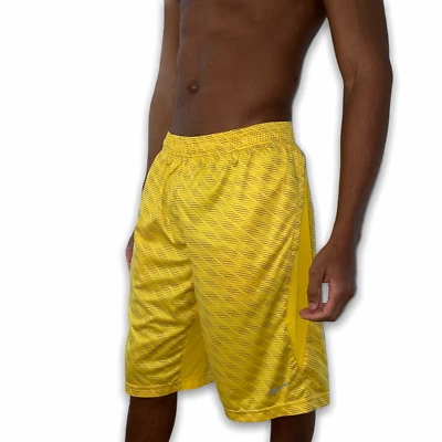 Nike Vintage Raro Dinero Shorts Baloncesto Brillo Sedoso Brillante Amarillo - Imagen 1 de 4