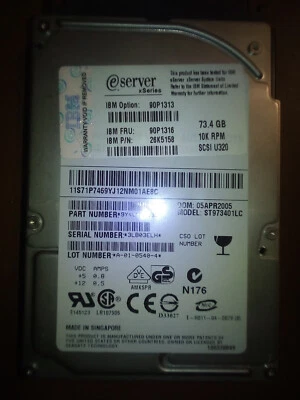 Seagate IBM 39R7338 73.4GB 2.5" 10Krpm Ultra320  SCSI Disk for HS20, LS20 etc. - Image 1 of 4