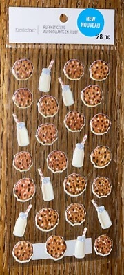 Recollections COOKIES & Caraff of MILK Snack Sweets Desert 3D Scrapbook Stickers - Image 1 of 3
