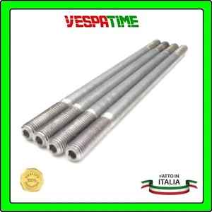 KIT PRIGIONIERI VESPA IN INOX RULLATI M7X152MM CON BRUGOLA DA 3MM PER MONTAGGIO - Bild 1 von 2