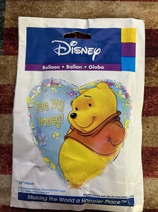 Winnie Pooh Heart-Shaped Bee My Honey 18" Foil Mylar Balloon New - Picture 1 of 2