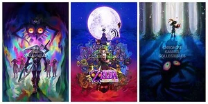 The Legend Of Zelda Majora's Mask N64 GameCube POSTERS MADE IN USA - ZELMSET1 - Picture 1 of 4