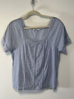LUCKY BRAND Millie Pintuck Top Womens Size Large Soft Cotton
