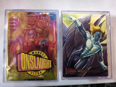 1996 Fleer/Skybox Marvel Onslaught Complete Base Set Of 100 Cards With Wrapper - Image 1 of 3