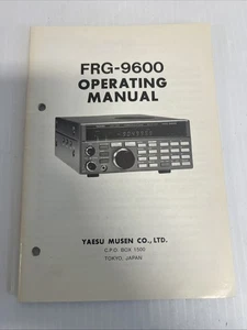 Yaesu FRG-9600 Operating Manual Original Manual in Good Condition - Picture 1 of 20
