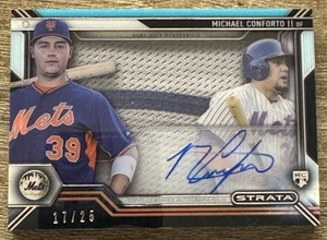 Michael Conforto 2016 Topps Strata Baseball Signature Patch Auto /25 RC Mets - Picture 1 of 2