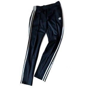 ADIDAS Women's 12 Track Pants Pockets Black 3 Stripe Track Zip Ankle Tie Waist - Picture 1 of 8
