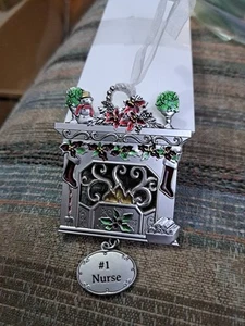 GANZ Pewter #1 Nurse Christmas Ornament - Free Shipping - Picture 1 of 7