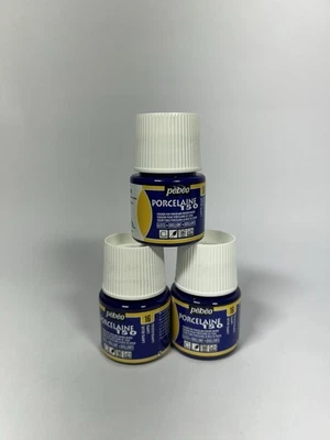 (3 Lot) Pebeo Porcelaine 150 China Paint (Lapis Blue) 45ml Bottle - Image 1 of 4