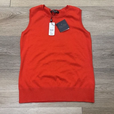 Brooks Brothers Novo com etiquetas Meninos XS Vermelho Colete Suéter Sem Mangas Supima Algodão MSRP $68 - Imagem 1 de 4