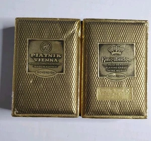 Vintage Kingsbridge Mozart 2 Decks Playing Cards - Sovereign - 24Kt Gold Tipped - Picture 1 of 11