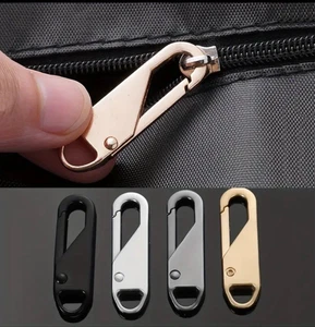 4 Reißverschluss Ersatz Zipper mit Klickverschluss Anhänger Reißverschluss Haken - Bild 1 von 7