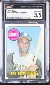 1969 Topps #50 Roberto Clemente CGC Very Good+ 3.5 - Picture 1 of 2
