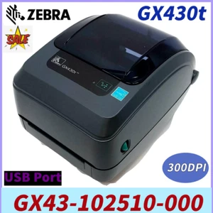 ZEBRA Gx430T Monochrome Thermal Transfer Desktop Printer Print Width of 4 in USB - Picture 1 of 11