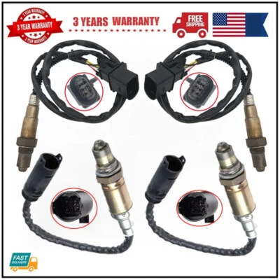 Set of 4 Oxygen Sensors Upstream+Downstream For BMW 545I&645CI 4.4L V8 2004 2005 - Image 1 of 4