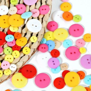 8-25 mm  resin buttons  apparel sewing accessories mix colors two holes DIY - Picture 1 of 18