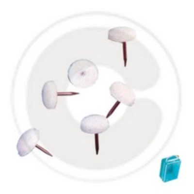 20 Búfer de Plástico Marrón Con Clavo Parachoques Sillas Silla Puertas - Imagen 1 de 2