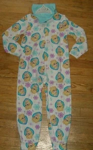 Pijama para dormir Disney Frozen Elsa con capucha sin pies talla 6/6X - 7/8 - 10/12 - Imagen 1 de 3