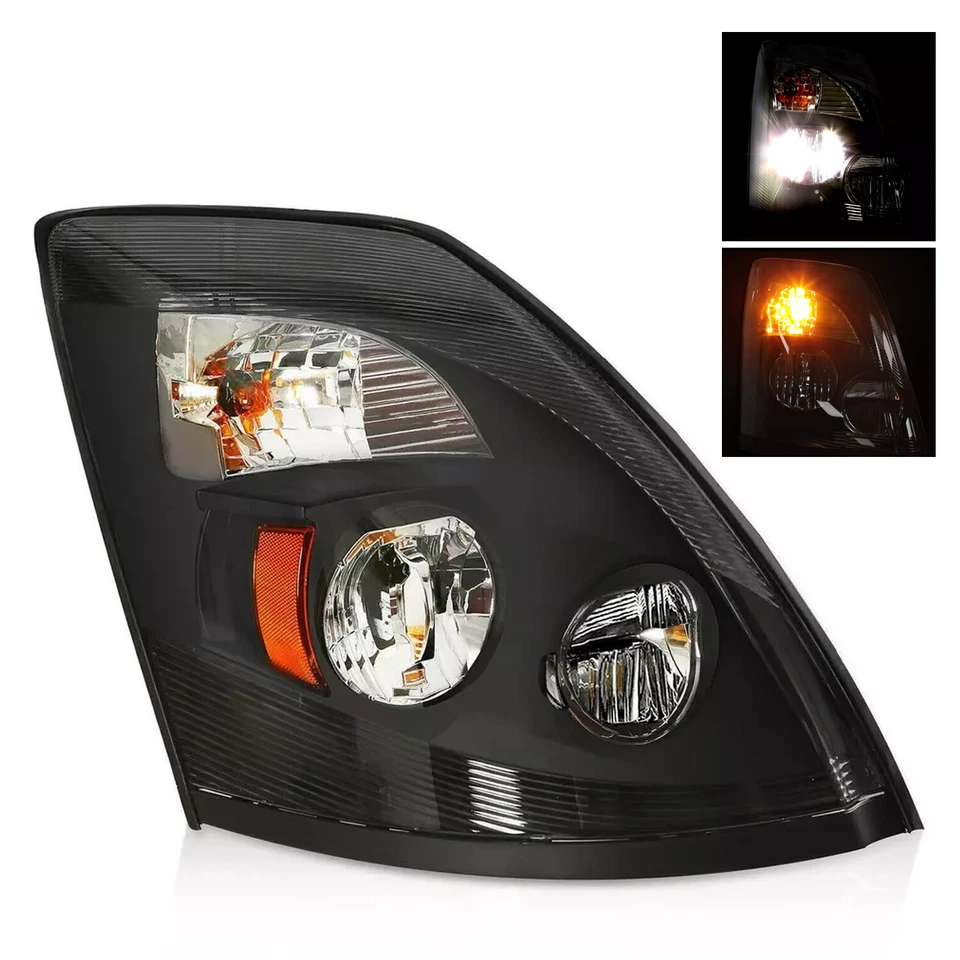 For 2004-2017 Volvo VNL VNX Black LED Headlight Assembly Right Side #82329592 - Изображение 1 из 4