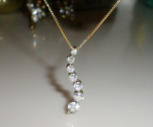 14K Yellow Gold 1ct Journey Diamond Necklace   $2,499  💕  KAY Jeweler  💕