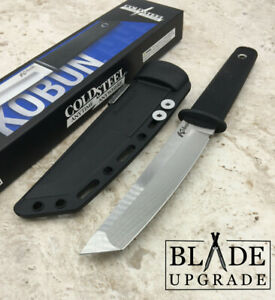 Cold Steel Kobun Black Checkered Kraton Handle with Fixed Tanto Blade Knife 17T