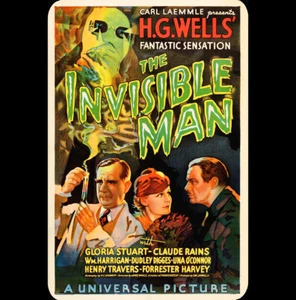 Letrero de metal de ciencia ficción de terror 8x12 Invisible Man 1933 de colección película Doctor TestTube - Imagen 1 de 2