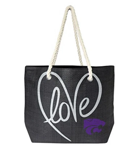 Kansas State University Wildcats Rope Tote Bag Purse Logo Heart NCAA NEW KSU Cover