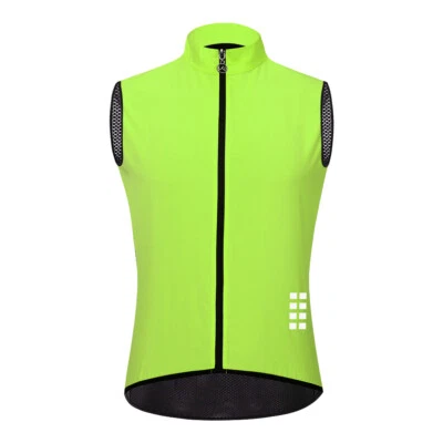 WOSAWE Cycling Vest Reflective Sportswear Breathable Short Jersey Sleeveless Top - Image 1 of 4