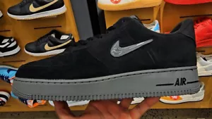 NIKE AIR FORCE 1 JEWEL MEN'S MULTI SIZE SHOES HQ3827 002 BLACK / COOL GREY NEW - Picture 1 of 5