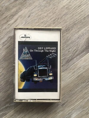 DEF LEPPARD "ON THROUGH THE NIGHT" CASSETTE TAPE 1986 ROCK MERCURY - Image 1 of 4