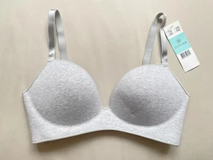 ASOS Dorina 95% Cotton Wireless Seam-Free Moulded Cup Balcony Bra 34D (32D) BNWT - Picture 1 of 9
