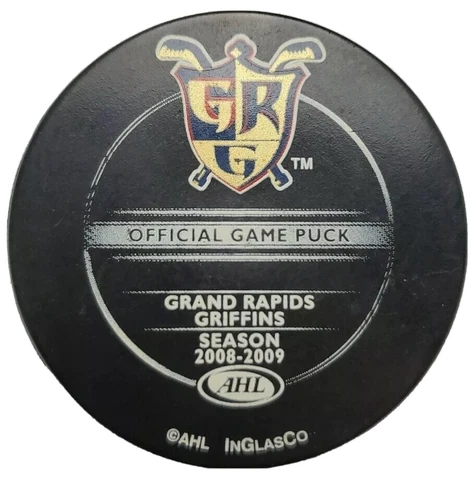 2008-2009 GRAND RAPIDS GRIFFINS OFFICIAL AHL GAME PUCK INGLASCO MFG. - CANADA Cover