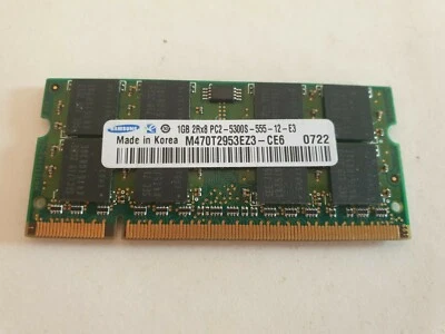 Samsung 1GB DDR2 PC2-5300S 667MHz Laptop Memory SODIMM RAM - Image 1 of 2