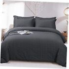  Size Comforter Sets Seersucker 7 Pieces, All Season Luxury Bed Full Dark Grey