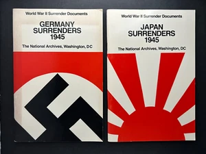 WWII Germany & Japan 1945 Surrender Documents Booklets National Archives Set - Imagen 1 de 1