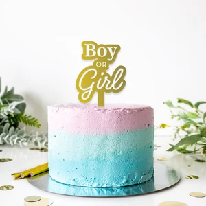 Is It A Boy Or Is It A Girl Cake Topper, Acrylic Topper, Baby Shower Decor - Picture 1 of 9