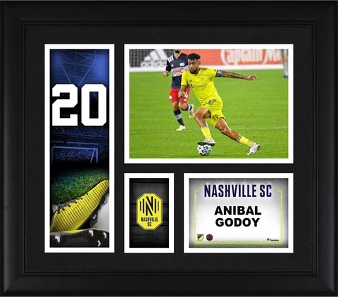 Anibal Godoy Nashville SC Framed 15" x 17" Player Core Collage Cover