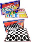Classic Traditional  Board Games- Ludo And Chess Family Kids Fun Play Set