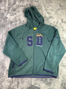VTG 2002 Scooby Doo SD Full Zip Fleece Hoodie Green Cartoon Network Med Rare - Picture 1 of 9