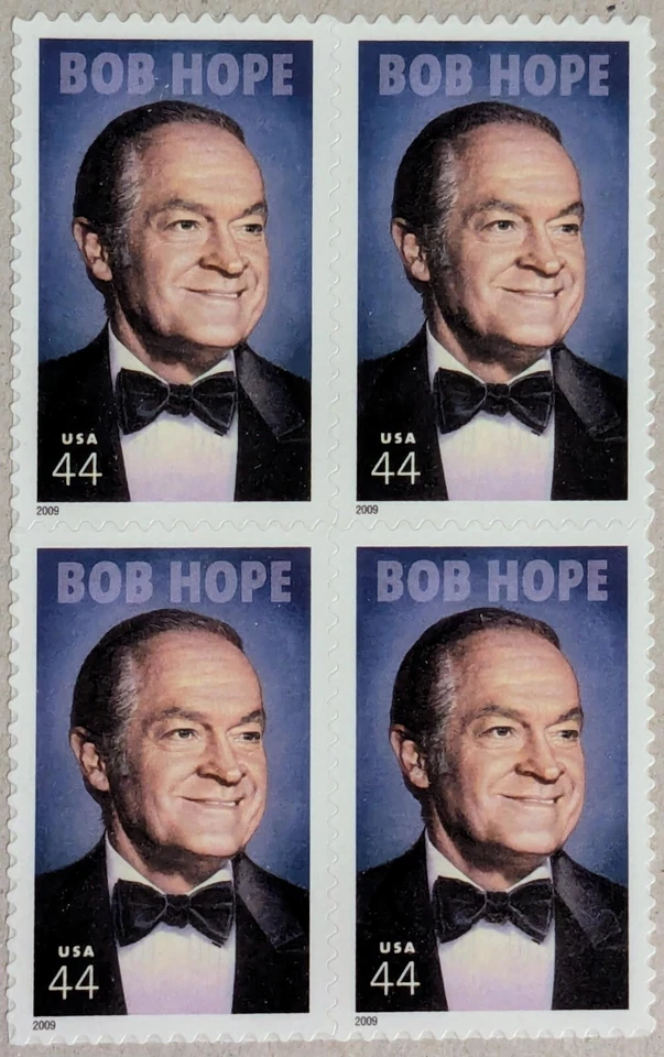 Bob Hope Stamps- Block of 4; Scott #4406, Mint Never Hinged, 44 cents - Image 1 of 3